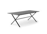 Esstisch HAMMEL FURNITURE "Meza Designtisch mit Auszugsfunktion und 2 Einlegeplatten", grau (graphit, schwarz, graphit), B:165cm H:74cm T:90cm, Tischplatte: Graphit nanobehandeltes Fenix-Laminat (schwarzer Rand), Gestell: Pulverbeschichtetes schwarzes Metall, RAL9005 matt. Mit nanobehandeltem Laminat, einer matten, seidigen Oberfläche, die Fingerabdrücke abweist und langlebig und hygienisch ist.,