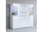 INOSIGN Highboard »India,Breite 130cm, stilvolle Hochkommode 3Türen, Klappe und Schublade«, Hochschrank viel Stauraum,...