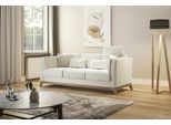 3-Sitzer HOME AFFAIRE "Viva", beige (elfenbein), B:213cm H:84cm T:93cm, 100% Polyester, Sofas, mit Holzrahmen aus Buche