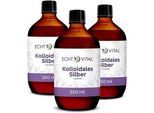 Echt Vital Kolloidales Silber 10 ppm - 250 ml - 3 Flaschen