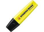 STABILO BOSS ORIGINAL Textmarker Gelb Breit Keilspitze 2 - 5 mm Nachfüllbar