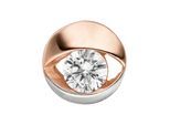 Runder Anhänger JOBO, rosa (roségold 333), Schmuckanhänger, Damen, Roségold 333, rund 333 Roségold bicolor mit Zirkonia