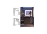 Vicco Schminktisch Tower Weiß 122 x 55 cm mit LED-Spiegel