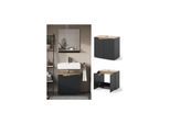 Vicco Waschbeckenunterschrank Marelle Anthrazit Eiche 60 x 57,5 cm mit 2 Türen