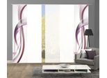 HOME WOHNIDEEN Schiebegardine »FALA«, (5 St.), Schiebevorhang Digi 5er Set FALA BEERE