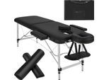 tectake® 2 Zonen Massageliege-Set, Breite 61 cm, Polsterung 4 cm, mit Aluminiumgestell, 210 x 95 x 89 cm