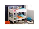 Parisot Etagenbett mit Ablagefächern "Tam-Tam 1" Weiß