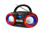 Cyberlux CD-Player m. LED-Beleuchtung USB Kinder Radio Schwarz/Rot