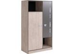 Parisot Kleiderschrank 2-türig "Fabric" Esche-grau
