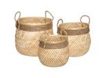 Set de 3 paniers Corde bambou D30 34 37cm - Atmosphera créateur d'intérieur