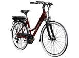 Agon Avesa E Bike Trekkingrad Damen Herren ab 155 cm mit Nabenmotor Pedelec Trekking Fahrrad mit 21 Gang und Beleuchtung StVZO Tiefeinsteiger