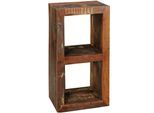 FineBuy Bücherregal KALKUTTA 45 x 35 x 90 cm Standregal Massiv Regal Cube