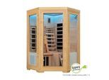 Artsauna Infrarotkabine Aalborg mit Dual-Technologie 2 Personen Wärmekabine aus Hemlock Holz