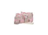 Moni Wickeltasche Stella, Set mit Wickelunterlage, Isoliertasche f. Babyflaschen pink