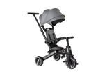 Kikkaboo Dreirad, Tricycle Trix 3 in 1 Schiebegriff, Sonnendach faltbar, Gurt grau