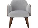 GOODproduct Loungesessel »Eleena, Sessel Wohnzimmer,«, (1 St.), Stoff aus recyceltem Polyester, Beine aus Pappelholz, Sitzhöhe 47 cm