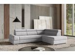 Ecksofa SIT & MORE "Broadway L-Form", silber, B:270cm H:79cm T:213cm, 90% Polyester, 10% Polyamid, Sofas, Ecksofa, mit verstellbaren Kopfteilen, wahlweise mit Bettfunktion