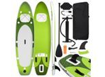 vidaXL SUP-Board-Set Aufblasbar Grün 330x76x10 cm 93387