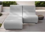 Ecksofa DOMO COLLECTION "Soleil, pflegeleichter und wetterfester Bezug L-Form", grau (taupe), B:146cm H:80cm T:152cm, 100% solution dyed Acryl, Sofas, Ecksofa, Outdoor, besonderes Design und Formgebung, individuell erweiterbar