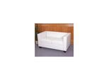 2er Sofa Lille, Kunstleder ~ weiß