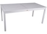 Gartentisch GARDEN PLEASURE "MALMÖ", weiß (weiß, weiß, weiß, weiß, weiß, weiß, weiß), B:165cm H:75cm T:80cm, Tische, BxTxH: 165x80x75 cm
