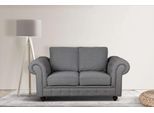 2-Sitzer HOME AFFAIRE "MENDITTE", grau (anthrazit), B:170cm H:90cm T:93cm, 100% Polyester, Sofas, Knopfheftung im Armlehnbereich und an der Vorderkante, hohe Qualität
