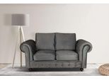 2-Sitzer HOME AFFAIRE "MENDITTE", grau (anthrazit), B:170cm H:90cm T:93cm, 100% Polyester, Sofas, Knopfheftung im Armlehnbereich und an der Vorderkante, hohe Qualität