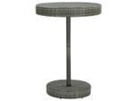 vidaXL Gartentisch Grau 75,5x106 cm Poly Rattan