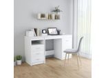 vidaXL Schreibtisch Weiß 140x50x76 cm Holzwerkstoff