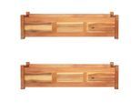vidaXL Garten-Hochbeete 2 Stk. Akazienholz 100x30x25 cm