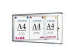 Master of Boards Schaukasten Innen Premium 37 x 70 cm 3 x A4