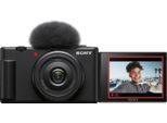 Sony ZV-1F Kompaktkamera (ZEISS Tessar T* Objektiv, 6 Elemente in 6 Gruppen, 20,1 MP, Bluetooth, WLAN), schwarz