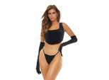 Cropped Zip Back Corset Set, Teile