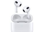 Apple AirPods (3. Generation 2022) mit MagSafe Ladecase wireless In-Ear-Kopfhörer (Freisprechfunktion, Sprachsteuerung, Siri, Bluetooth), weiß