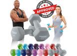 Miweba Sports Gymnastikhanteln 2er-Set NKH100, bodenschonend, 0,5-10 kg, Anti-Rutsch-Oberfläche (Grau, 2x 4,0 Kg)