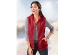 Fleeceweste CLASSIC BASICS, Damen, Gr. 52, rot (weinrot), 100% Polyester, unifarben, Westen Fleeceweste