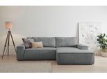 Home affaire Ecksofa SHERWOOD Schlafsofa 267 cm, L-Form, Schlaffunktion mit Bettkasten (210x136 cm), Cord, Vintage, Samtvelours