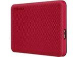 Toshiba 1 TB Externe Festplatte HDD Canvio Advance USB 3.2 (Gen 1) Rot