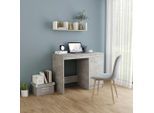 vidaXL Schreibtisch Betongrau 100x50x76 cm Holzwerkstoff