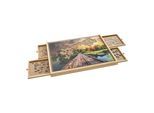 HTI-Living Holzbrett Puzzlebrett mit Auszügen 1000er