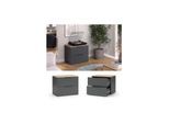 Vicco Kommode Wido Anthrazit Eiche 60 x 50 cm mit 2 Schubladen