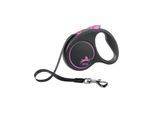 Flexi Black Design S leash 5 m 15 kg pink