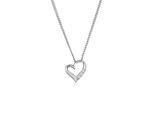 Collierkettchen ELLI DIAMONDS "Herz Liebe Diamant (0.06 ct.) 925 Silber", silber, Halsketten, Damen, 45, 0,05 mit Diamanten, Silber 925 (Sterlingsilber), L: 45