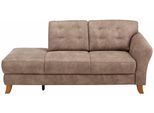 Recamiere HOME AFFAIRE "Trondheim", grau (taupe), B:194cm H:89cm T:92cm, Luxus-Microfaser Lederoptik (100% Polyester);Struktur weich ( 97% Polyester, 3% Baumwolle);Luxus-Microfaser ALTARA NUBUCK (100% Polyester), Sofas, Recamiere, freistehend, mit Federkern, Knopfheftung im Rücken