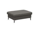 Pouf FLEXLUX "Fiore", grau (warm mineral), B:97cm H:34cm T:66cm, Aluminium, Holz teilmassiv, Poufs, Pouf, Kaltschaum, Füße Alu+schwarz