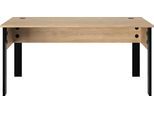 Schreibtisch GAMI "Faro", braun (eiche hell, eiche hell, eiche hell), B:160cm H:74cm T:80cm, Tische, moderner Industrial Look
