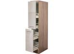 Apothekerschrank FLEX-WELL "Nepal", braun (kaschmir glanz, sonoma eiche), B:30cm H:162cm T:60cm, Holzwerkstoff, Schränke, (B x H x T) 30 x 161/162 x 60 cm, mit 4 Ablagen