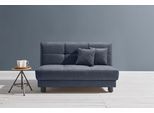 Schlafsofa ELL + ELL "Tilda", blau (dunkelblau), B:125cm H:90cm T:100cm, 100% Polyester, Sofas, Schlafsofa, Breite 125 cm, inkl. 2 Zierkissen