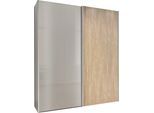 Schwebetürenschrank WIEMANN "Denver", beige (champagner, dekor), B:197,3cm H:217cm T:67cm, Floatglas, Holzwerkstoff, Schränke, Schwebetürenschrank, hochwertige Beschläge
