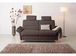 3-Sitzer HOME AFFAIRE "Westerland", braun (dunkelbraun), B:186cm H:90cm T:89cm, 100% Polyester, Sofas, Federkern-Polsterung. wahlweise mit Armlehnfunktion